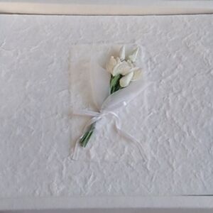 Wedding or  Quincenera Guest Book Handmade Mulberry Paper, Roses